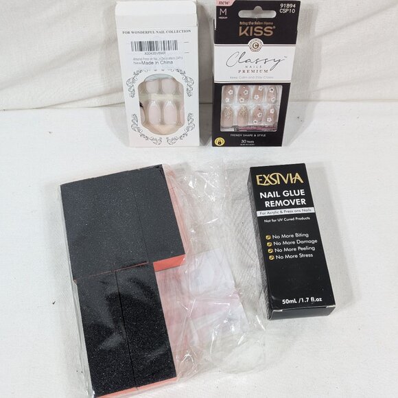 Press On Nails Nail Glue Remover & Nail Files - Picture 1 of 5